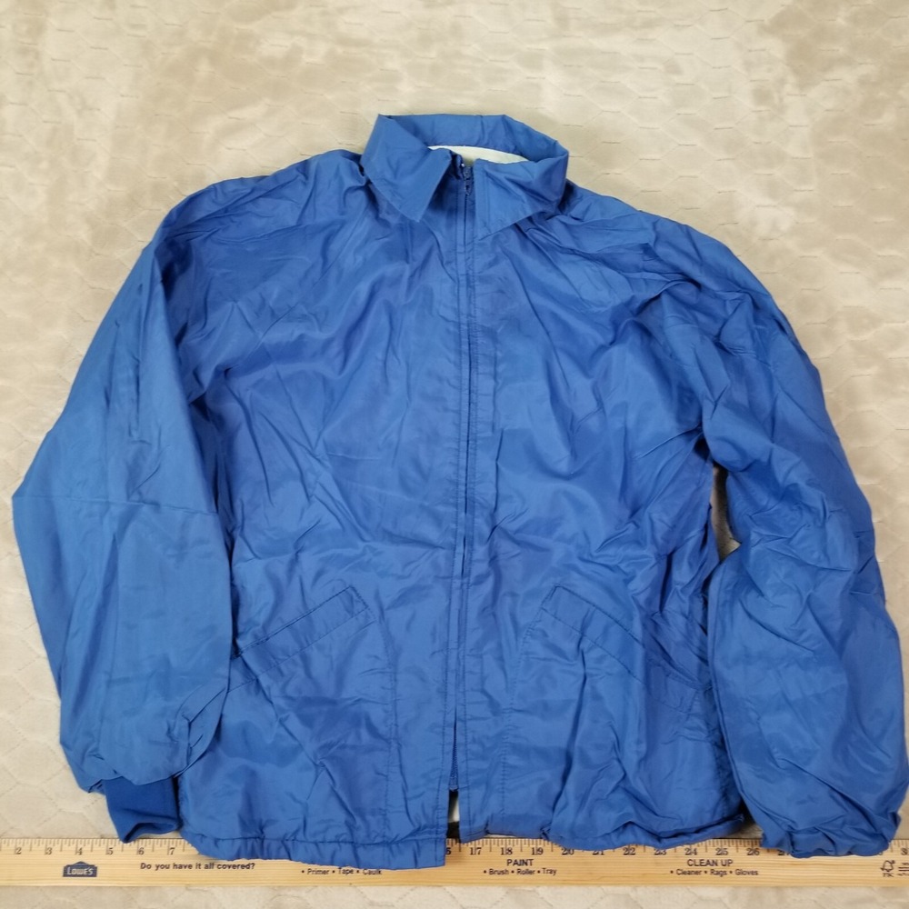 VTG Duckster Sportswear Windbreaker‎ Jacket - Sz M - USA Made Blank Royal Blue